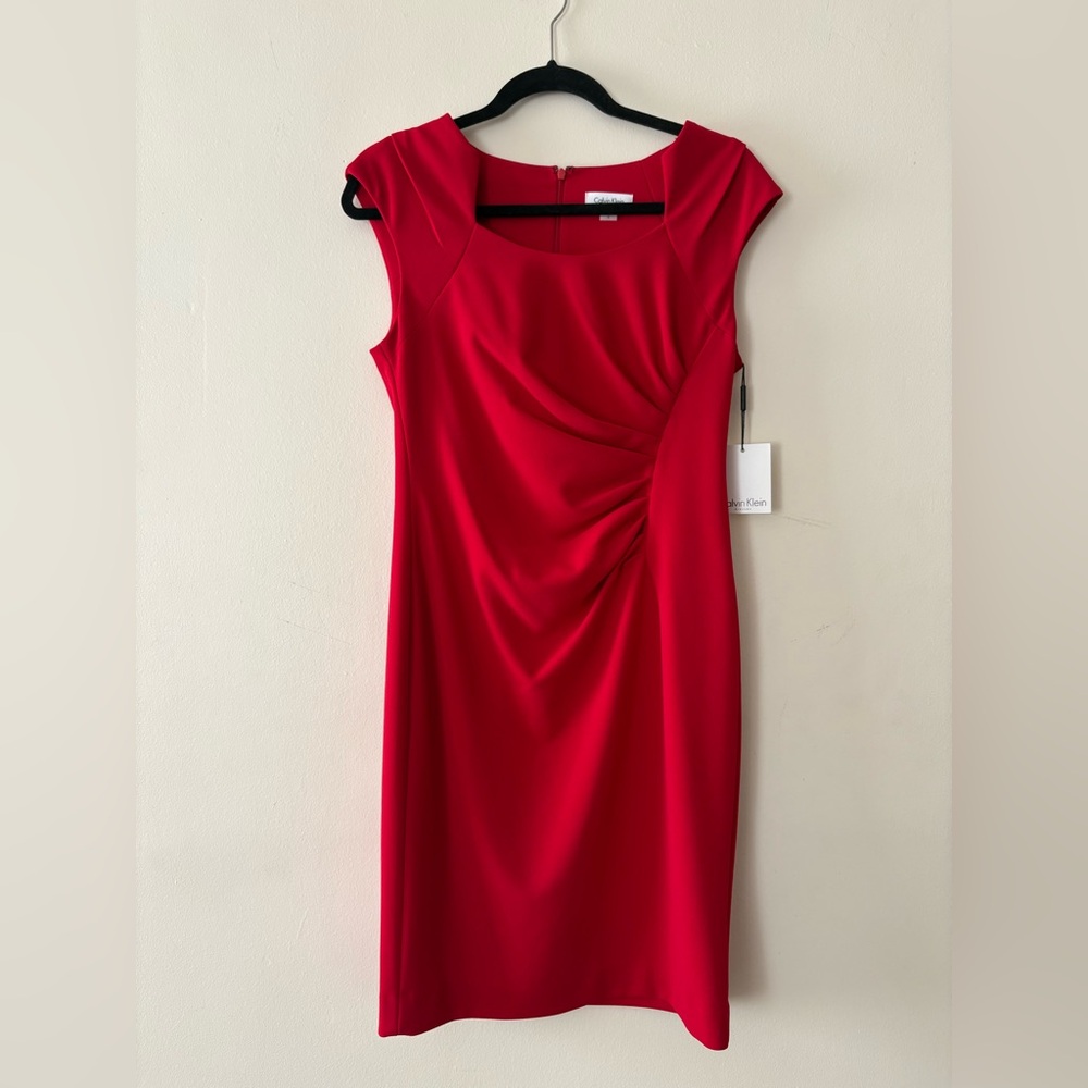 Calvin Klein Red Midi Dress